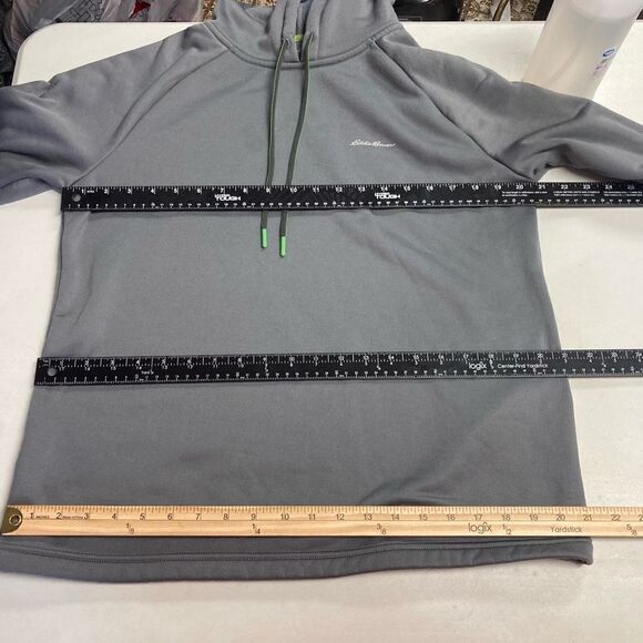 EDDIE BAUER Women’s Outdoor Hooded Sweatshirt Gray Size Large - Picture 9 of 11